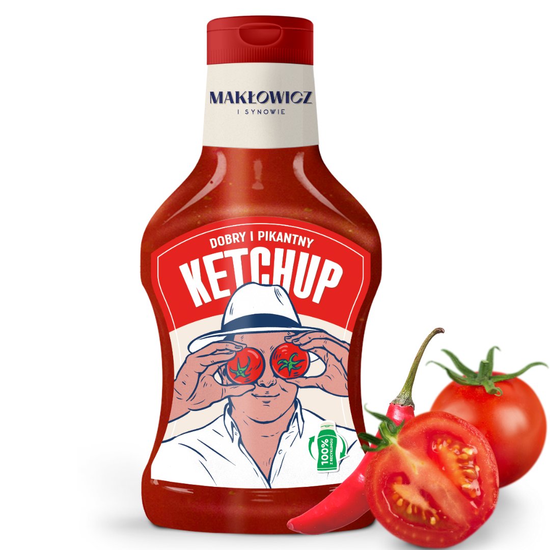 Makłowicz i Synowie Ketchup Pikantny 490g