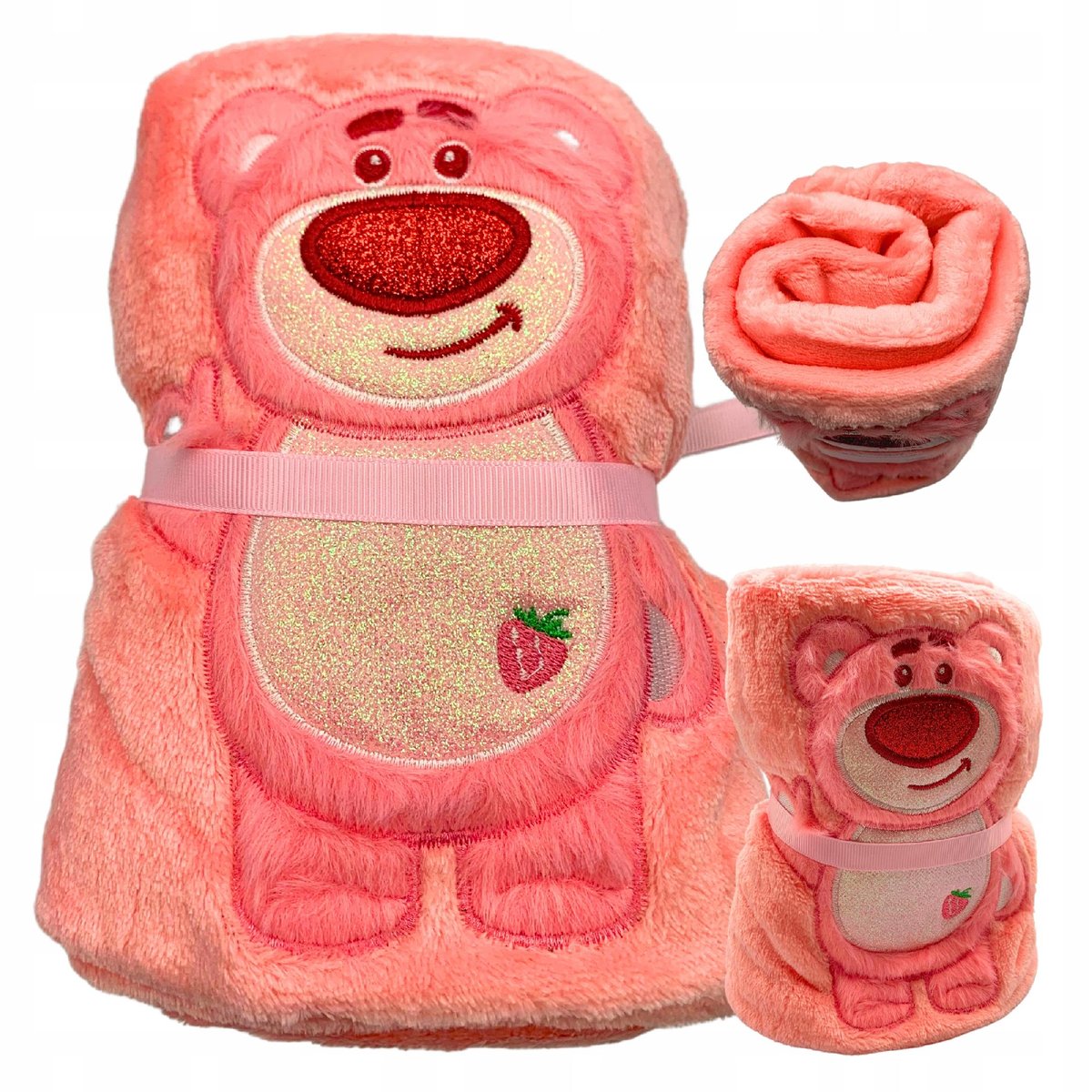 Koc Kocyk Zimowy Lotso Miś Tuliś Toy Story Ciepły Polarowy Narzuta 80x100
