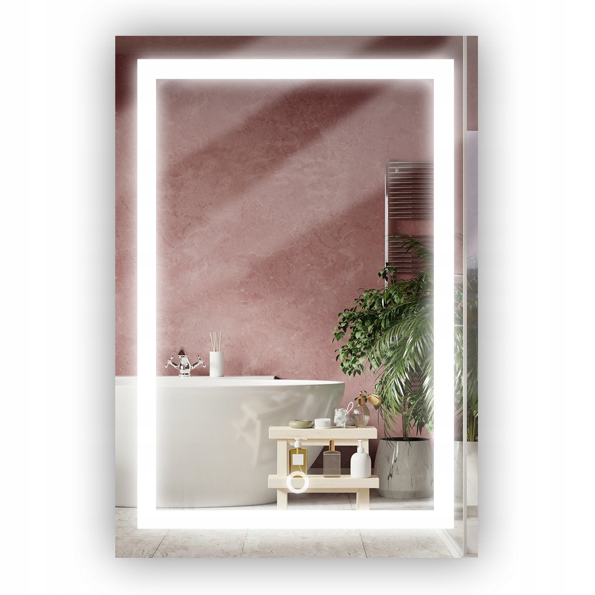 LUSTRO ŁAZIENKOWE LED 70x80 WŁĄCZNIK DOTYKOWY