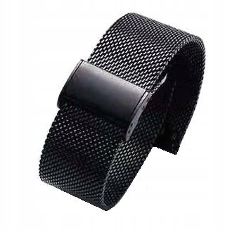 NOWA, CZARNA BRANSOLETA ZEGARKA 12MM + TELESKOPY