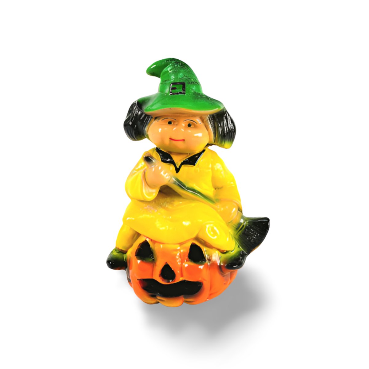 Figura Babeczka na dyni z miotłą lampion