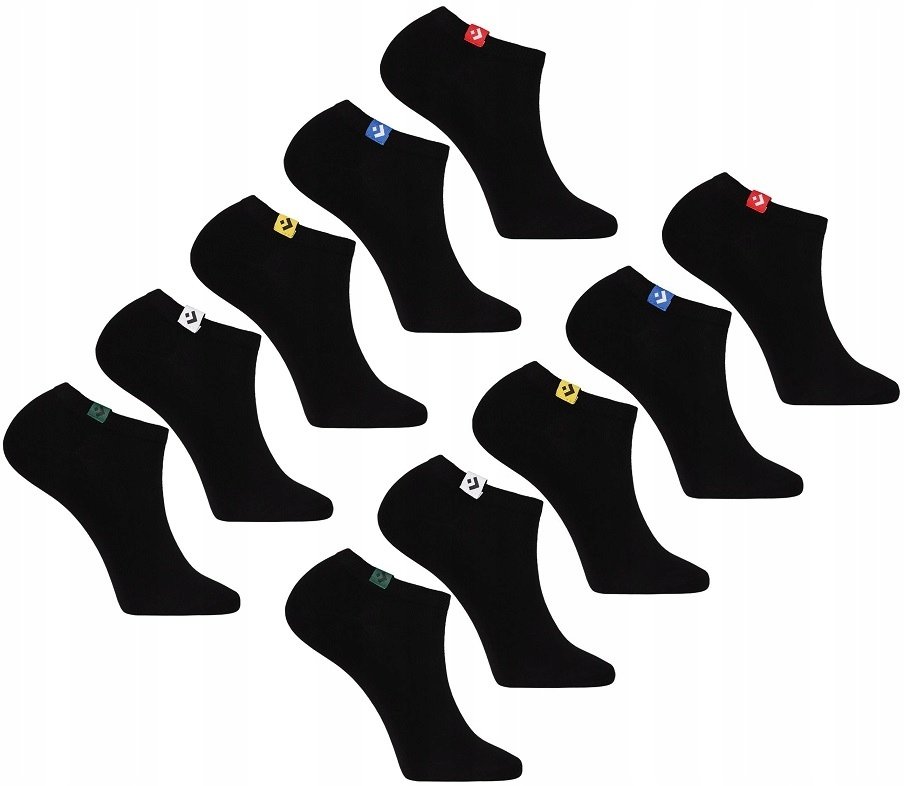 Stopki Skarpetki Męskie Bawełniane Skarpety Czarne MORAJ 10PAR Zestaw 43-45