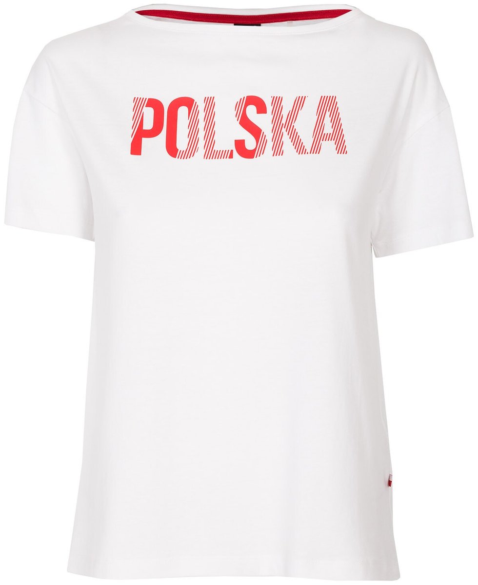 4F Koszulka kibica Polska damska z krótkim rękawem Biało Czerwona XS