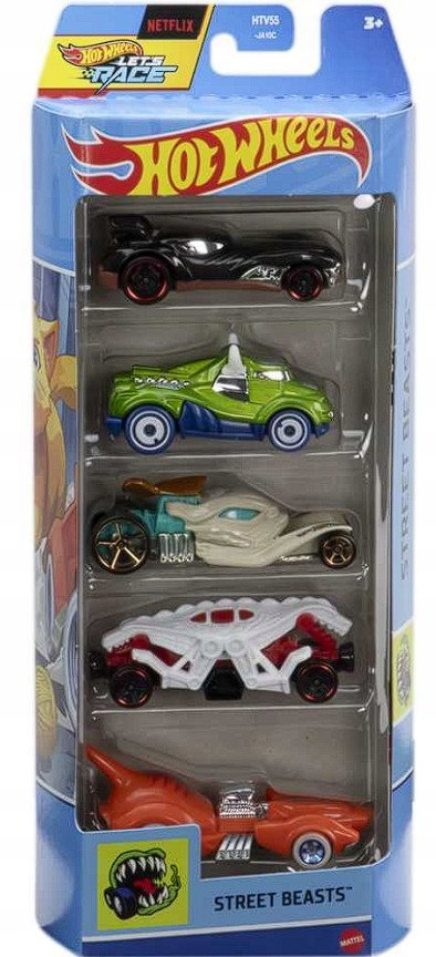 HOT WHEELS 5pak Autka Zestaw HTV55 STREET BEASTS