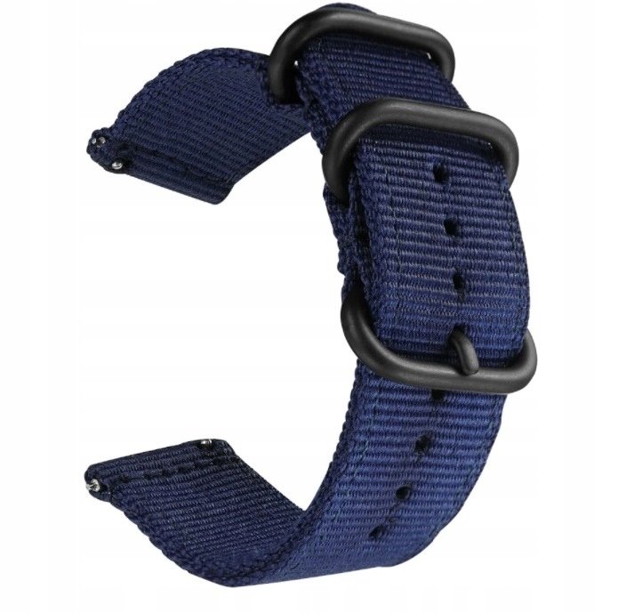 NOWY NIEBIESKI PARCIANY, NYLONOWY PASEK NATO 20MM + TELESKOPY