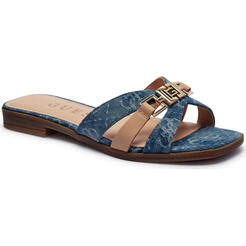 Guess Klapki LADY JRONE5 z dodatkiem skóry