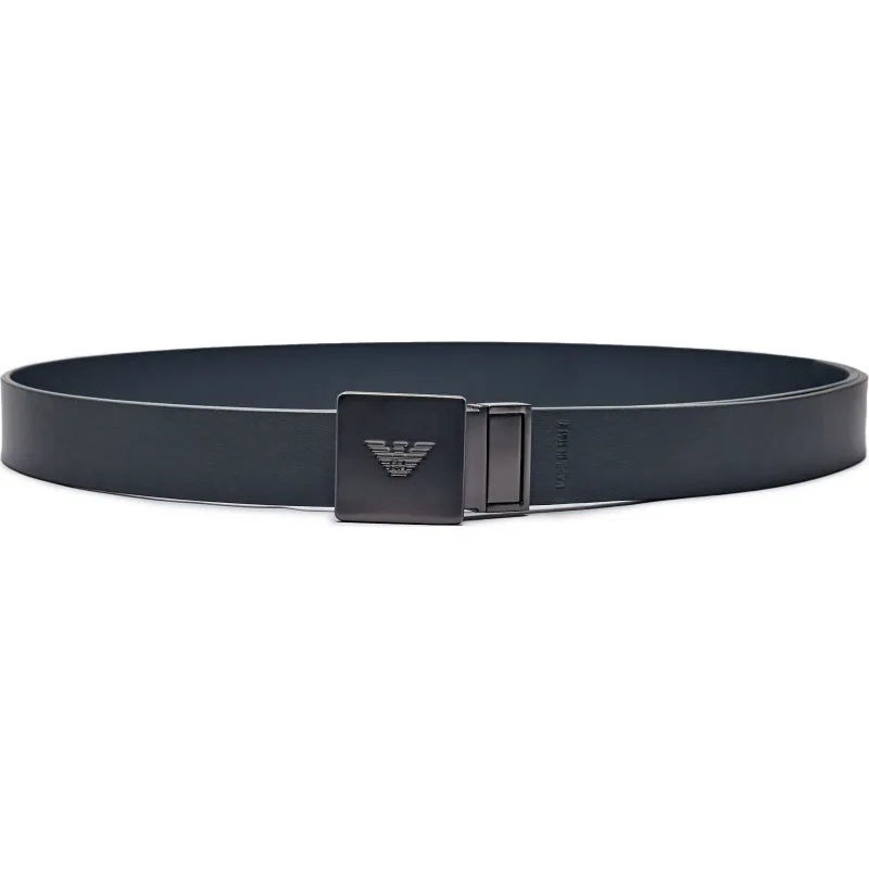 Emporio Armani Skórzany dwustronny pasek