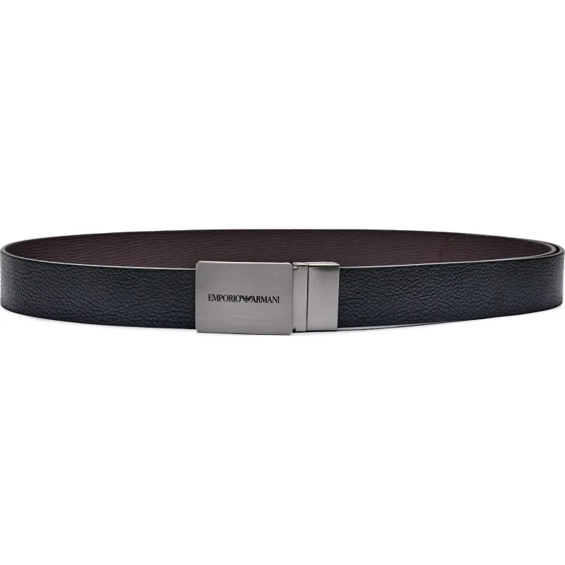 Emporio Armani Skórzany dwustronny pasek