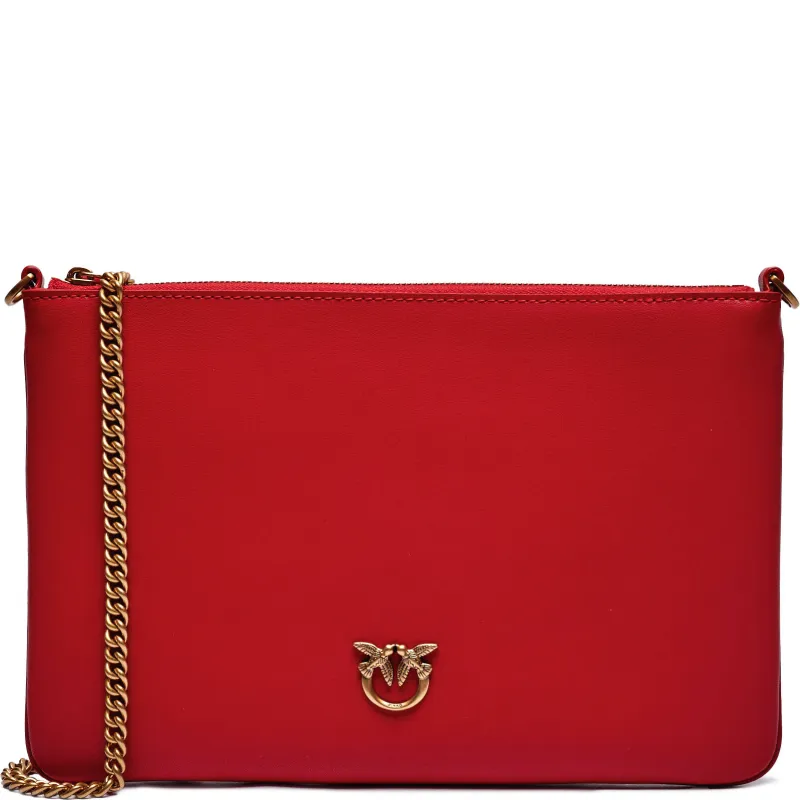 Pinko Skórzana kopertówka FLAT CLASSIC SETA