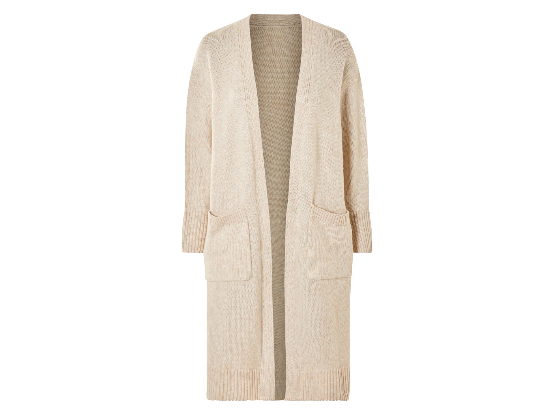 esmara® Kardigan damski długi (Beżowy, XS(32/34))