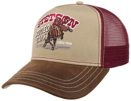 Czapka Trucker Rodeo Days by Stetson, beżowo-czerwony, One Size