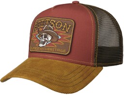 Trucker Cowboy Skull Czapka by Stetson, czerwony, One Size Small