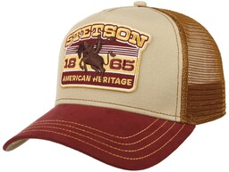 Czapka Trucker Heritage Rodeo by Stetson, beżowo-czerwony, One Size Small