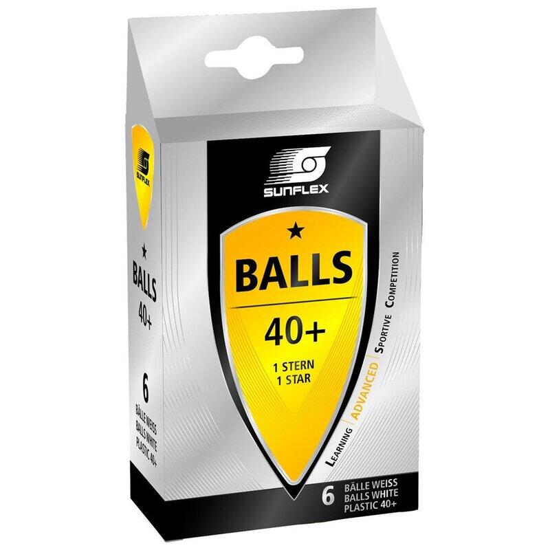 Piłeczki do tenisa stołowego SUNFLEX 1-Star Balls 6 szt. białe 21603