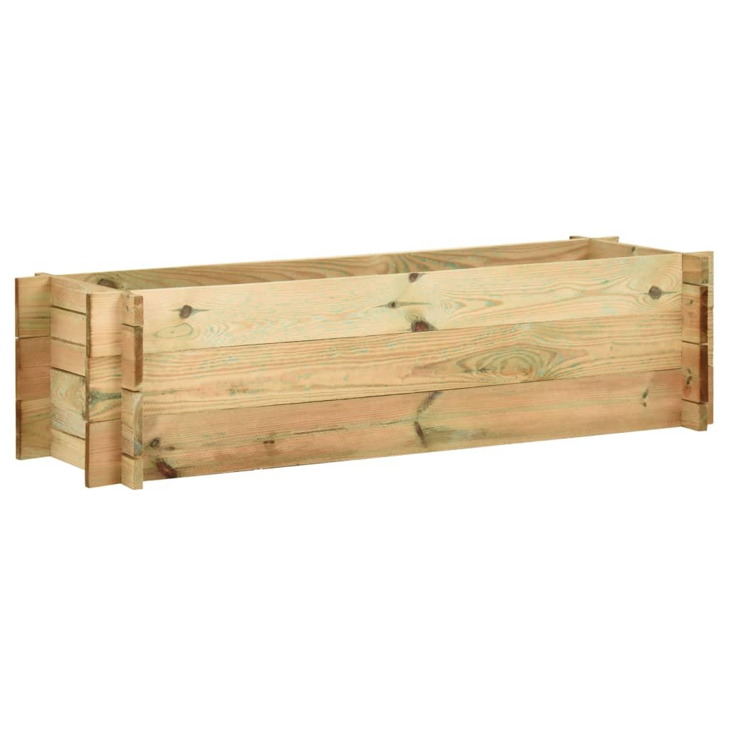 The Living Store Skrzynia ogrodowa - impregnowane drewno sosnowe - 120 cm - Donica