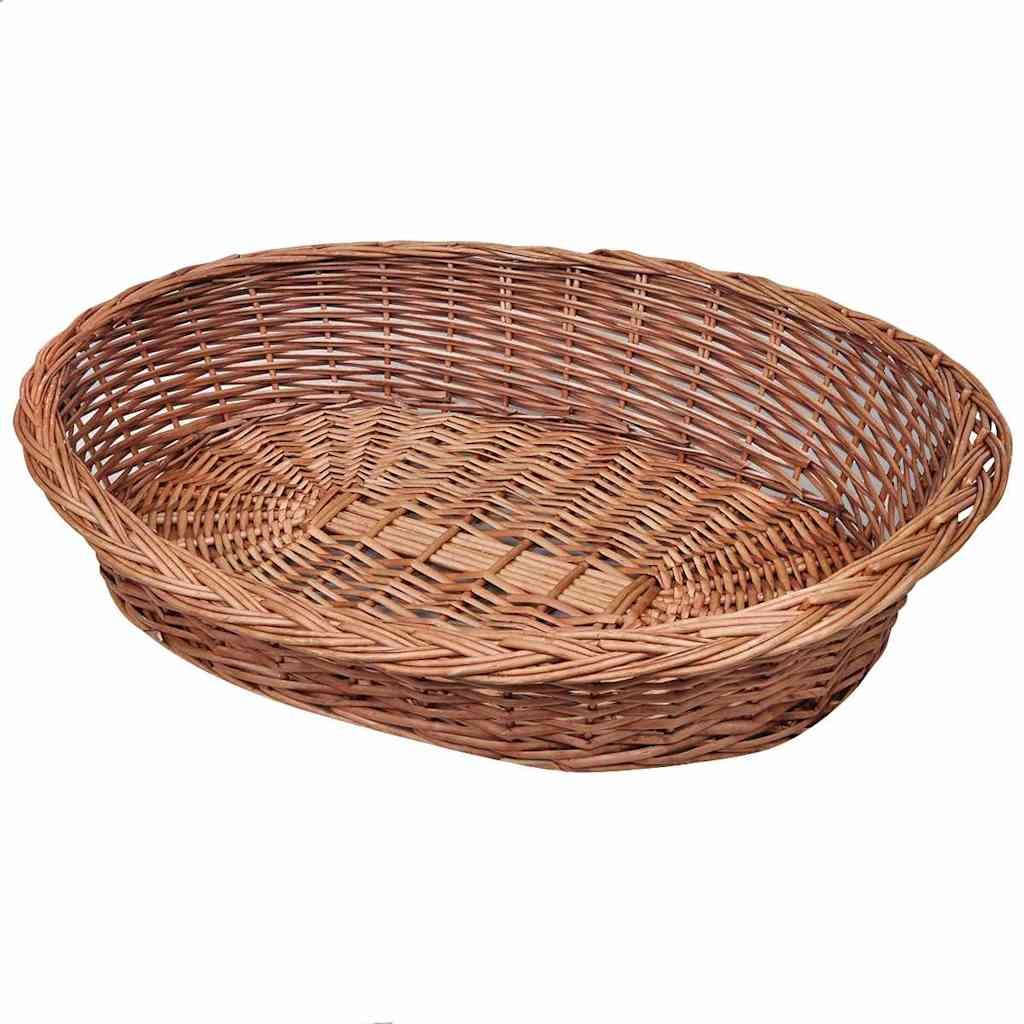 The Living Store Wiklinowy kosz/legowisko dla psa - naturalne - 90 cm - Kosz Dla Psa