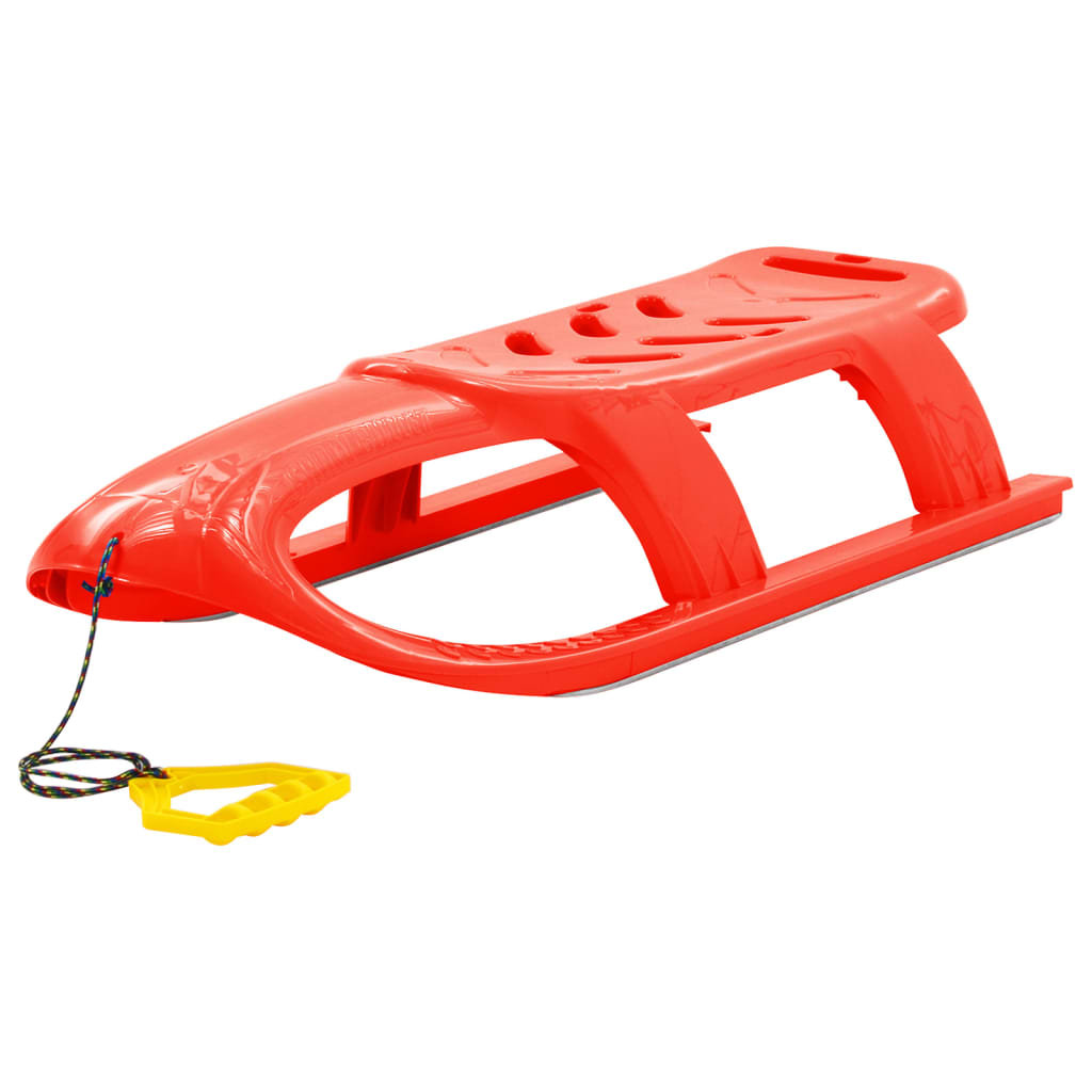 The Living Store Sanki dla dzieci - czerwone - 102 -5x40x23 cm - polipropylenowe - Sanie