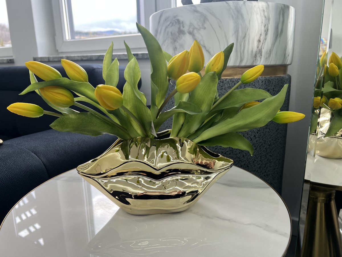 Wazon złoty osłonka usta