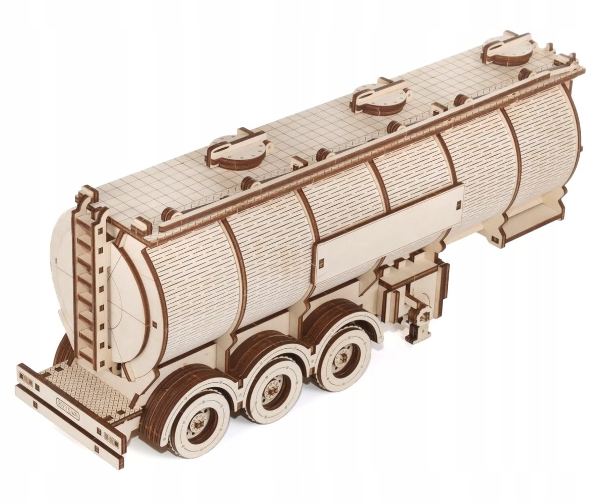 DREWNIANE PUZZLE 3D NACZEPA CYSTERNA DO CIĘŻAROWKI ZESTAW DO ZŁOŻENIA DIY