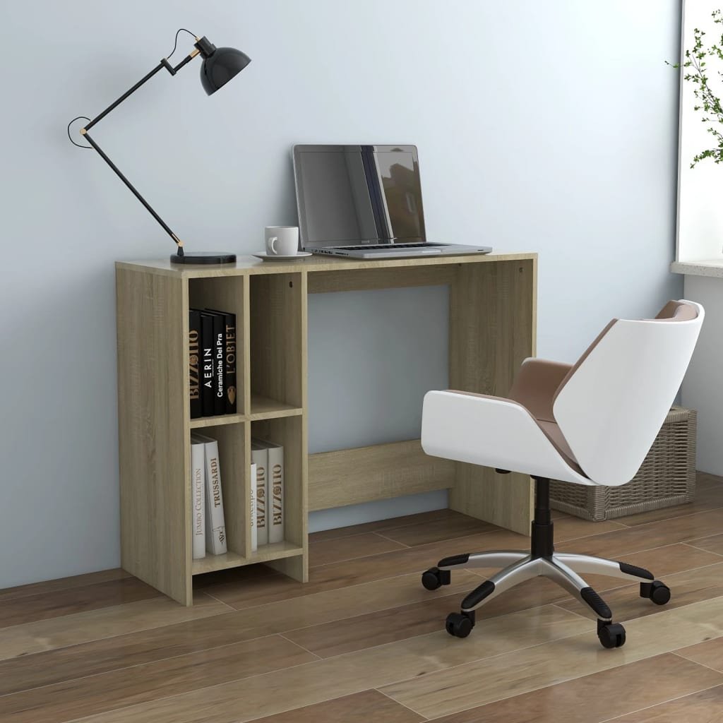 The Living Store Biurko pod laptopa - dąb sonoma - 102 -5 x 35 x 75 cm - Biurko