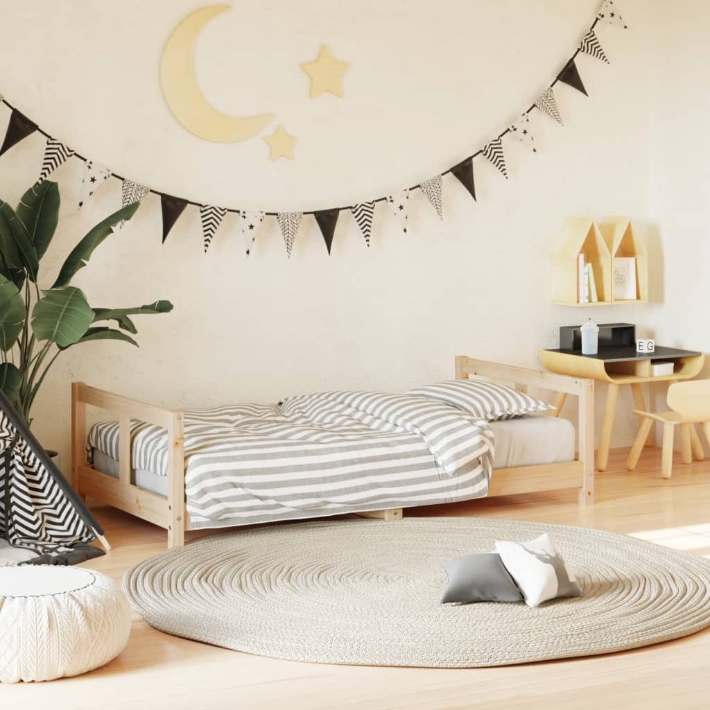 The Living Store Rama łóżka dziecięcego - 80x160 cm - drewno sosnowe - Łóżko Dla Dzieci