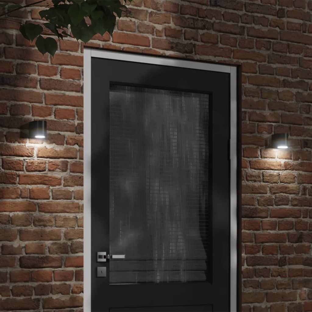 The Living Store Kinkiet zewnętrzny - czarny - odlewane aluminium - Zewnętrzna Lampa Ścienna