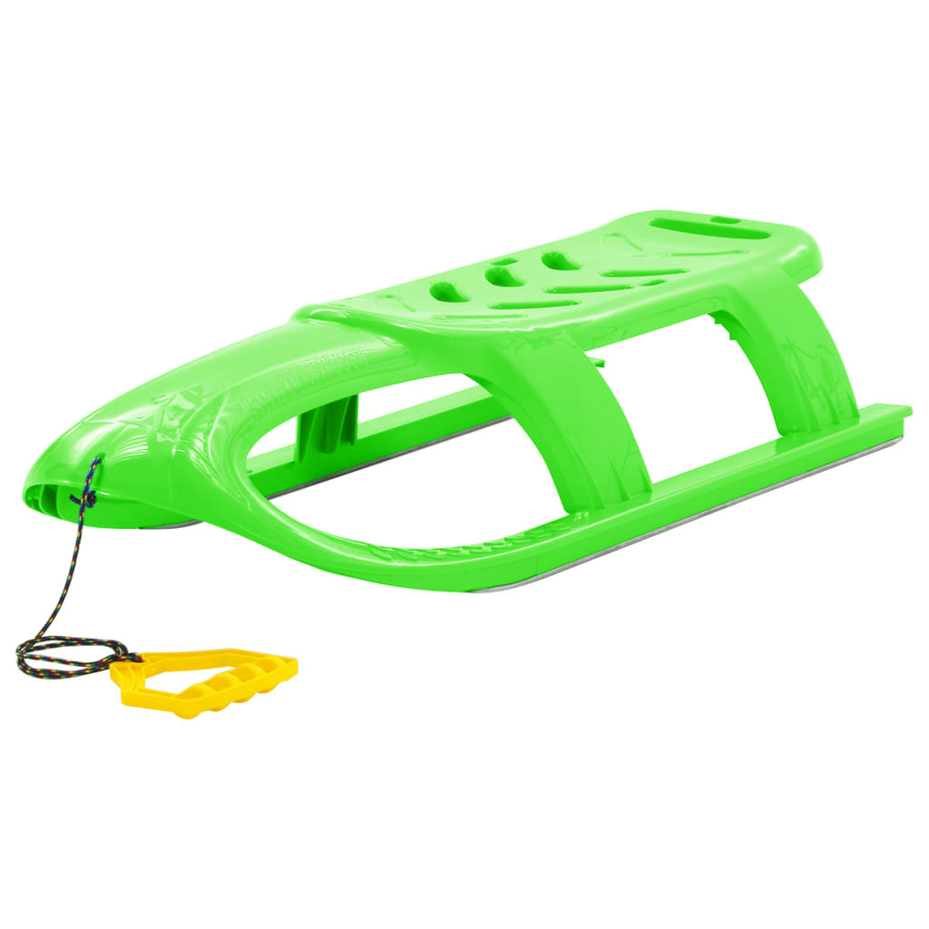 The Living Store Sanki dla dzieci - zielone - 102 -5x40x23 cm - polipropylenowe - Sanie