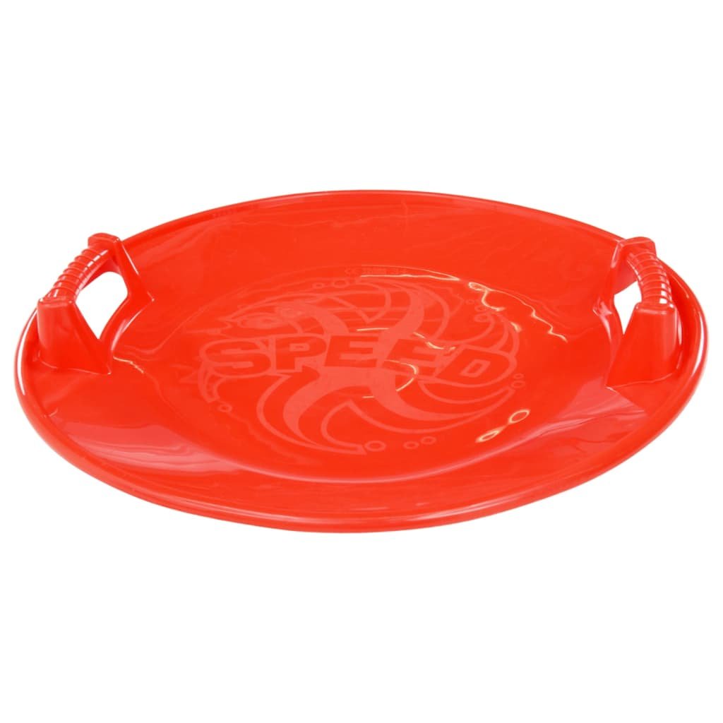 The Living Store Okrągły ślizgacz śnieżny - czerwony - 66 -5 cm - PP - Sanki