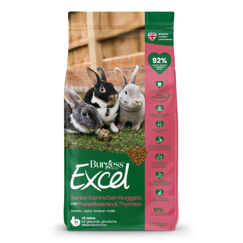 Podwójne zoopunkty! Produkty Burgess Excel, różne rodzaje - Senior Rabbit, karma dla królików, 1,75 kg