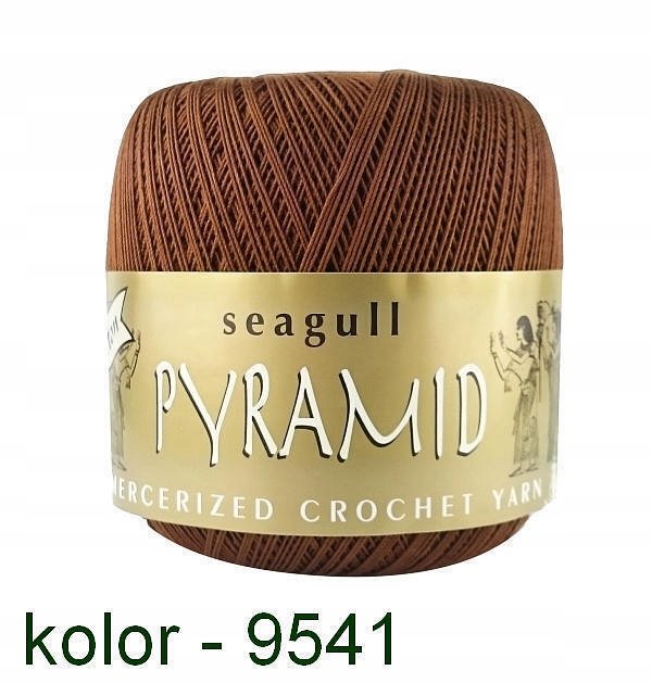 Kordonek Pyramid 100g brązowy 9541
