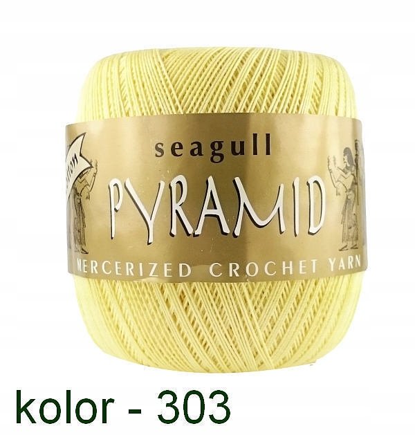 Kordonek Pyramid 100g kanarkowy 303