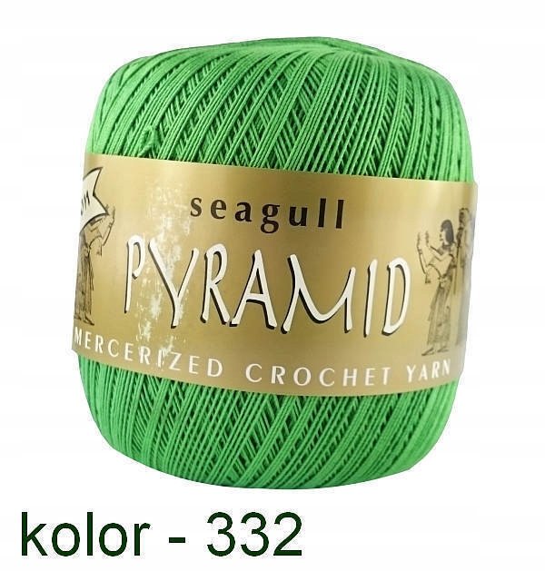 Kordonek Pyramid 100g zielony 332