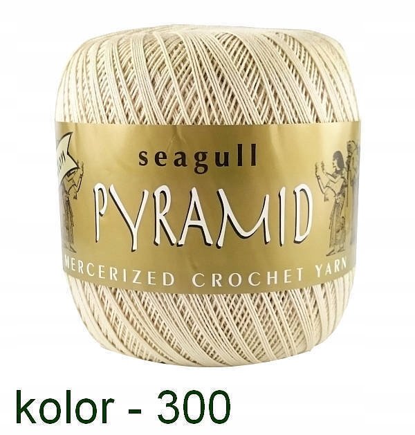 Kordonek Pyramid 100g jasny beż 300