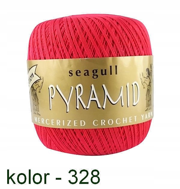 Kordonek Pyramid 100g czerwony 328