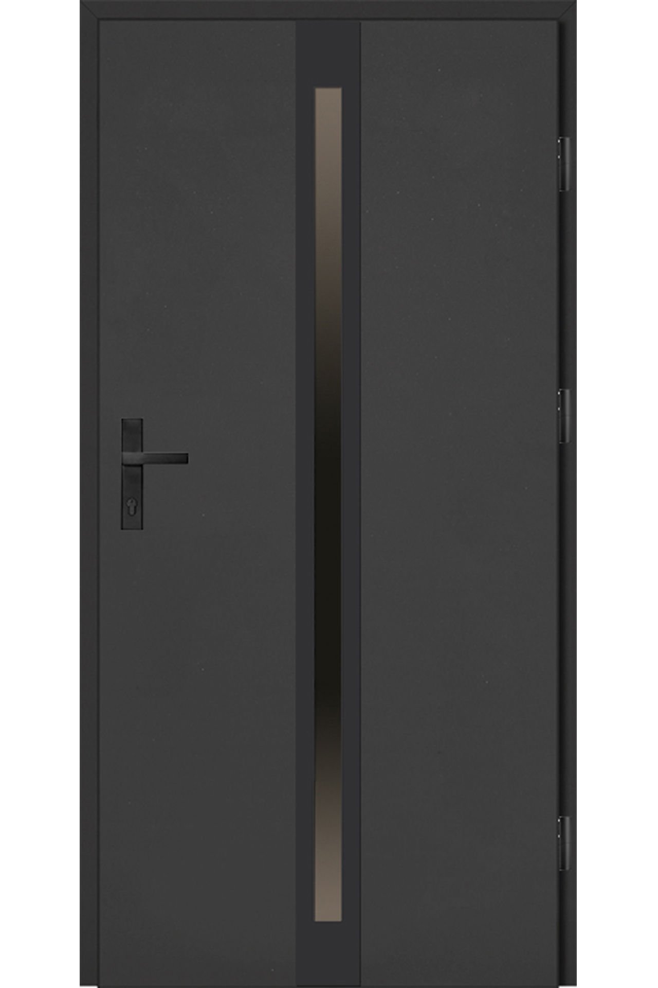 Drzwi Zewnętrzne Z Ościeżnicą Mk Door Mk14 90 Cm Lewe Antracyt Reflex Nero