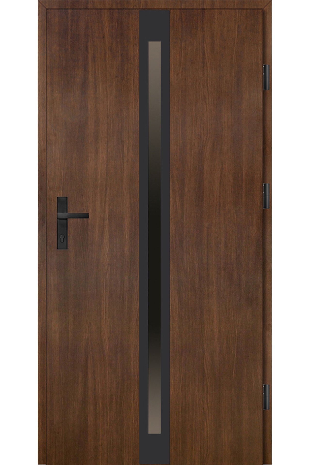 Drzwi Zewnętrzne Z Ościeżnicą Mk Door Mk14 90 Cm Prawe Orzech Reflex Nero
