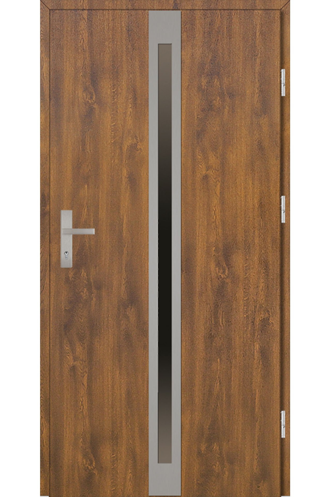 Drzwi Zewnętrzne Z Ościeżnicą Mk Door Mk14 90 Cm Lewe Złoty Dąb Reflex