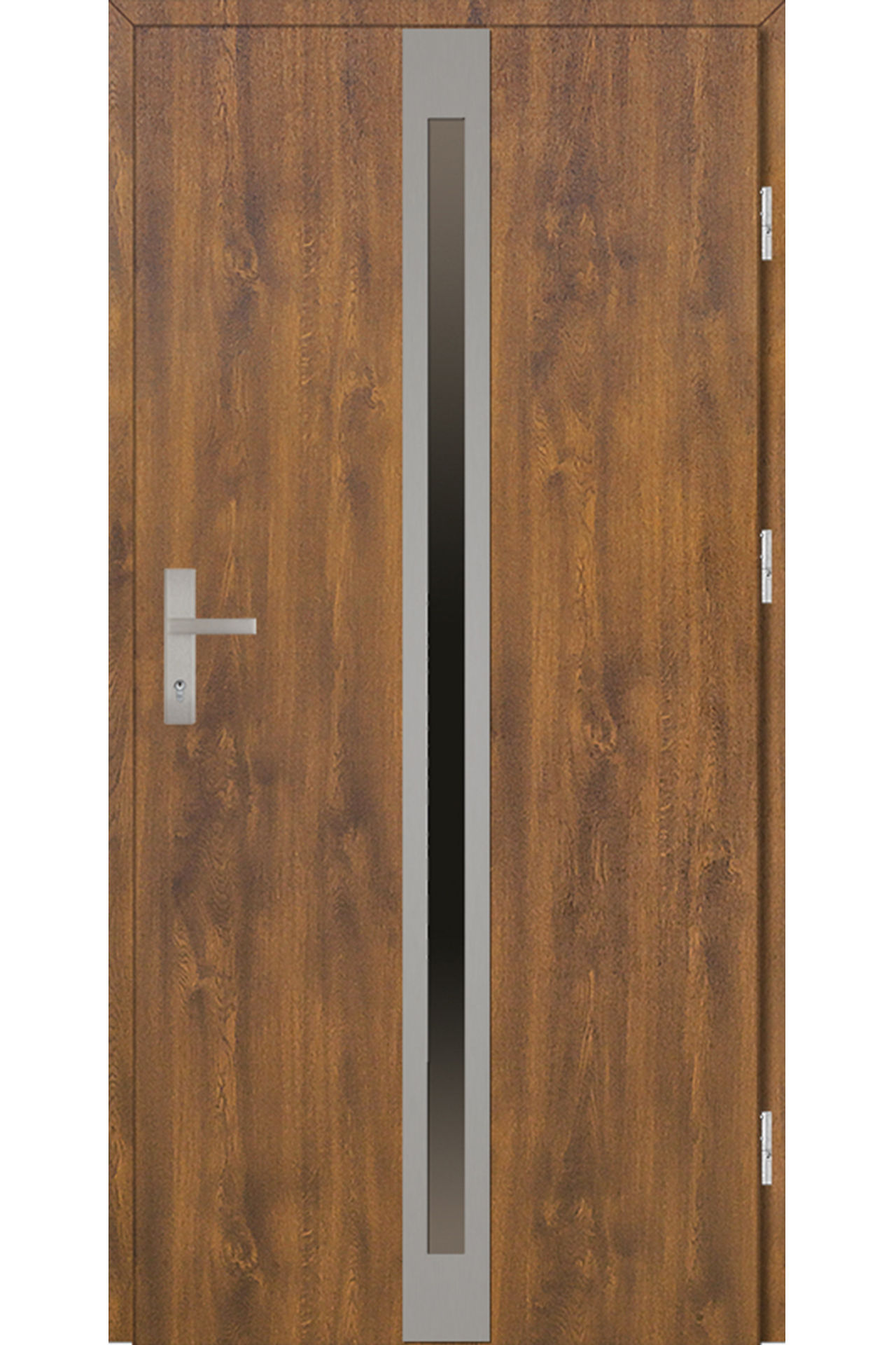 Drzwi Zewnętrzne Z Ościeżnicą Mk Door Mk14 90 Cm Prawe Złoty Dąb Reflex