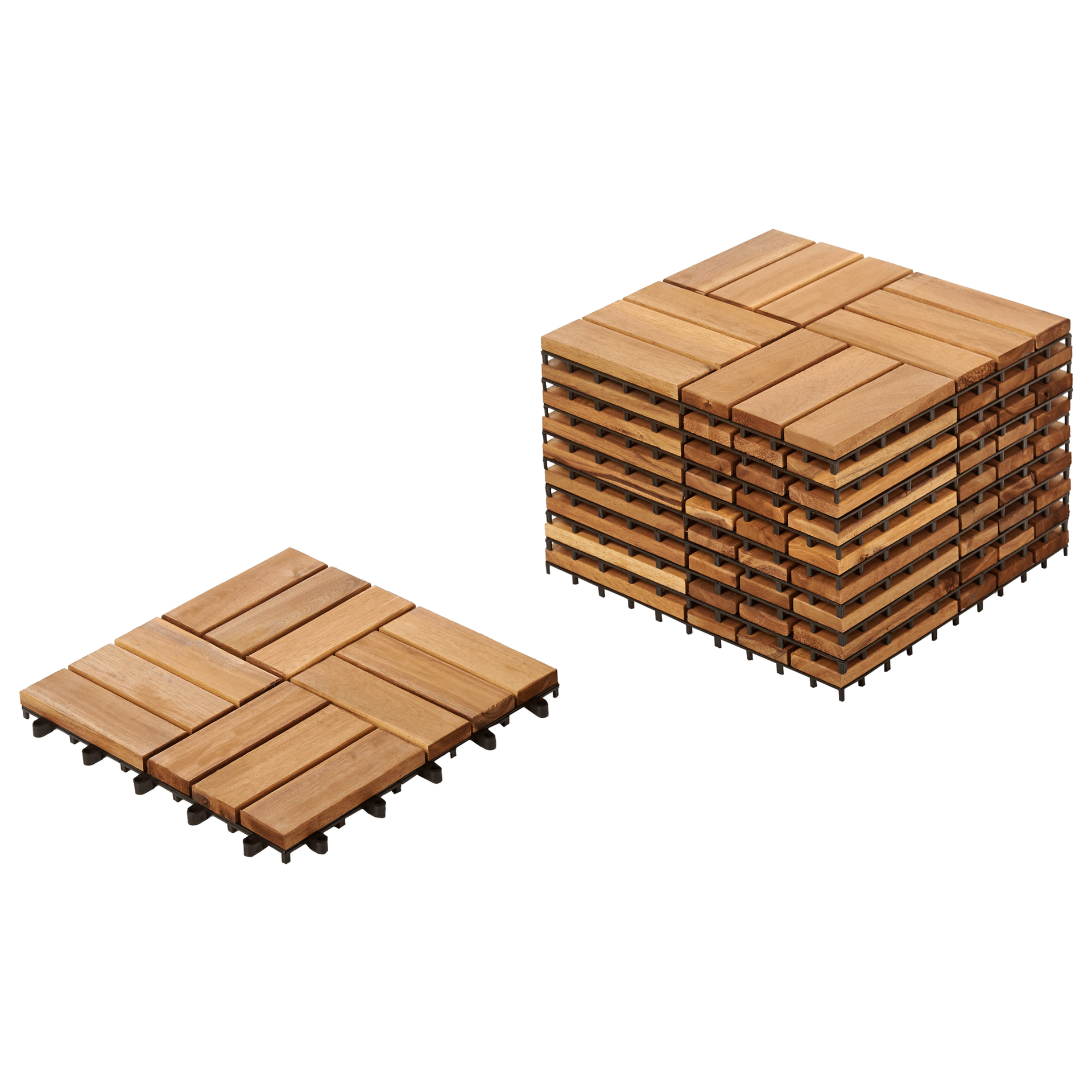 Płytki tarasowe ACERENZA Certyfikowane drewno akacjowe Naturalny