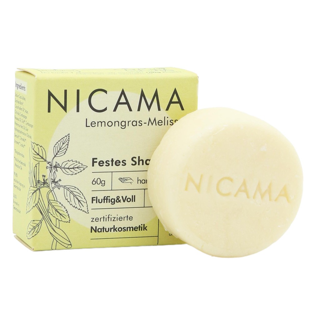 Szampon w kostce objętość Trawa cytrynowa-Melisa 60g NICAMA