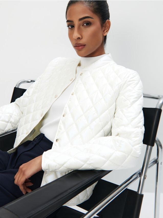 Mohito - Pikowana kurtka przejściowa - kremowy