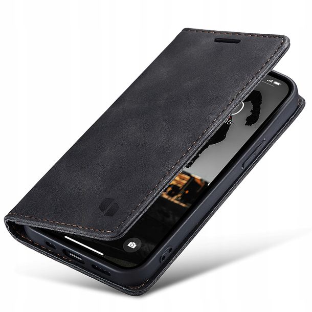 Eleganckie etui z klapką portfel kieszonka pokrowiec case do iPhone 13 Pro