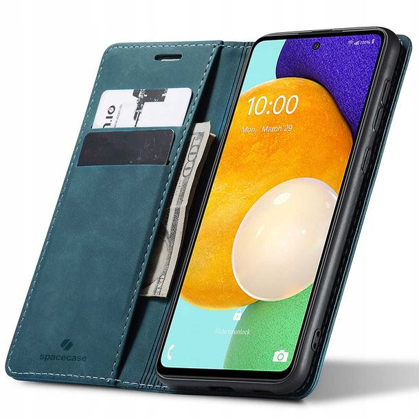 Etui z klapką mocne i solidne portfel skóra magnet kabura do Galaxy A53 5G