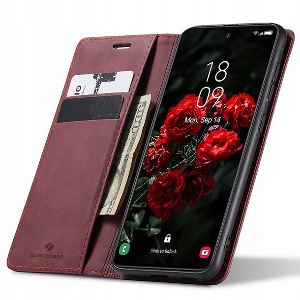 Eleganckie etui z klapką portfel kieszonka pokrowiec case do Galaxy S24 FE