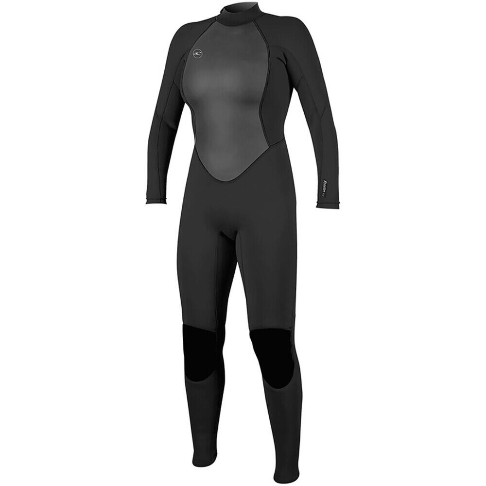 ONEILL wetsuits Damen Women's Reactor II 3/2 mm Back Zip Full Wetsuit, czarny, 6 US 5042-A00-6