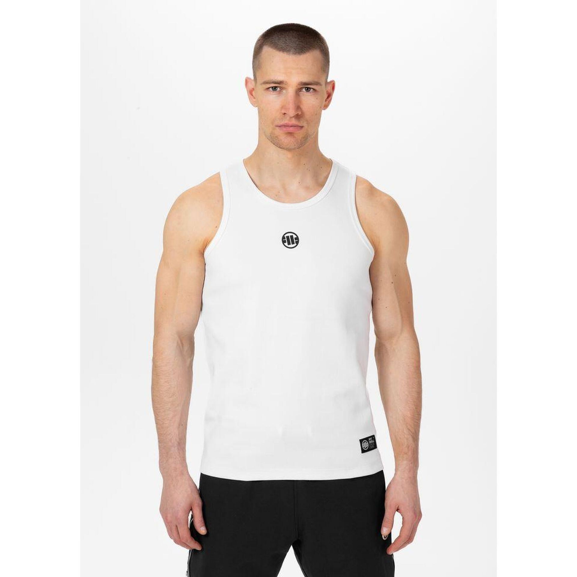 Tank Top Pit Bull Heavy Weight 240 Rib Small Logo '24 - Biały RATY 0% | PayPo | GRATIS WYSYŁKA | ZWROT DO 100 DNI
