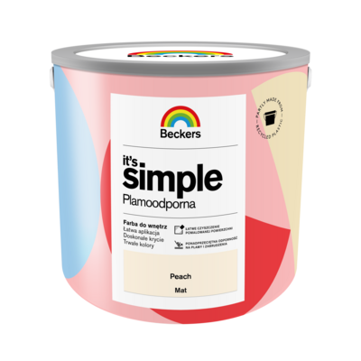 Farba plamoodporna IT'S SIMPLE Peach 2,5 l Beckers