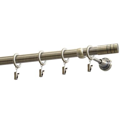 Karnisz pojedynczy 19 mm Zylinder mosiądz antyczny 240 cm