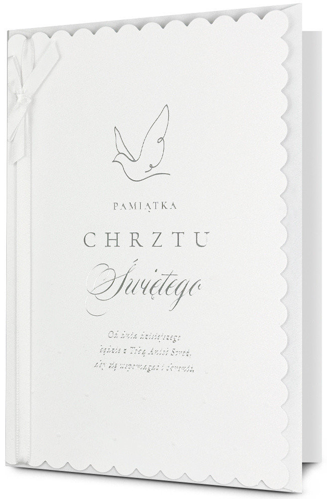 Kartka na Chrzest z życzeniami pięknie zdobiona HM3296