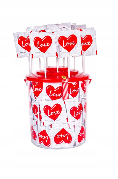 Astra Love Lizak Lizaki Serce Wiaderko na Walentynki 12g x 80szt